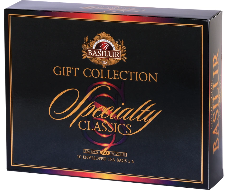 Té Basilur Ceilán - Clásicos Especiales 60 Bolsas de Té Surtidas Caja de Regalo Foto 2 de 4