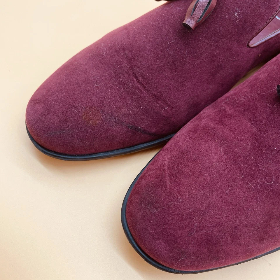 Mocassim Feminino Asos Camurça Borla Borgonha 11 M Slip On - Imagem 3 de 4