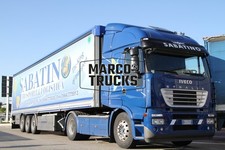 Foto camion IVECO Stralis 500 rimorchio valigia Italia blu SABATINO TRASPORTI #j1bs