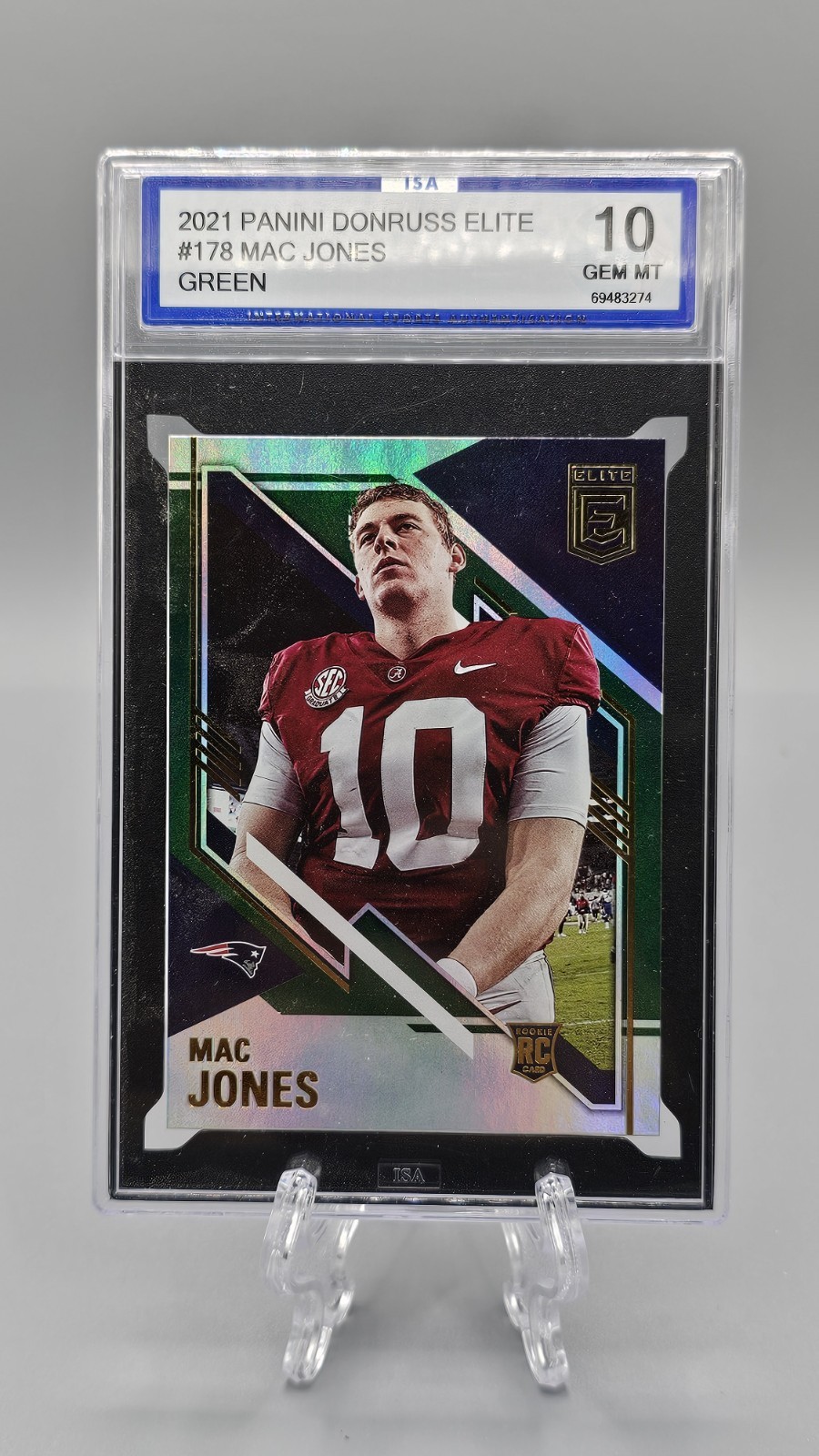 2021 Panini Donruss Elite - Rookies Variations Mac Jones #178 Green (RC)