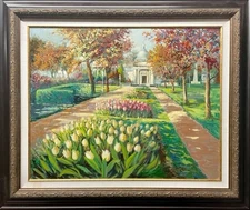 Robert Lui "US Naval Academy" Signed Framed Original Oil Impressionist Art NEW