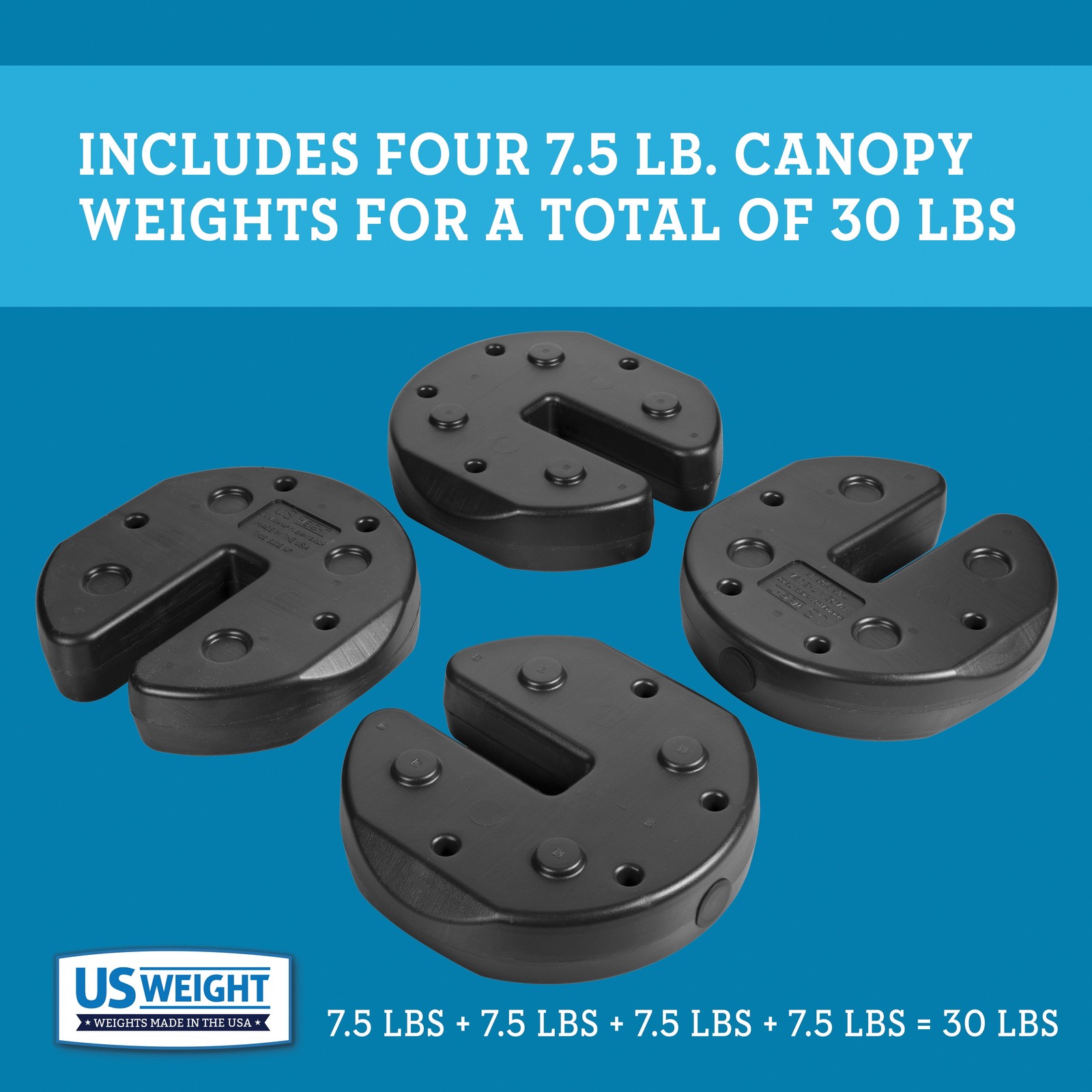 US Weight 30lb Canopy Weight Set for Securing Canopies, Tents.