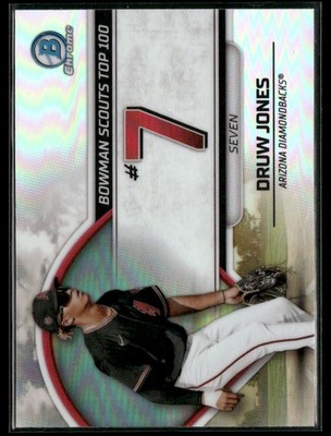 2023 Bowman #BTP-7 Druw Jones Bowman Scouts Top 100