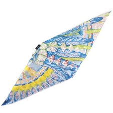 HERMES Rosan Junano scarf Dance Pacific blue/pink silk Women
