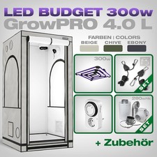 Lumatek ATS Pro 300W LED Grow Set - GrowPRO 4.0 L Growbox, Abluft Komplettset