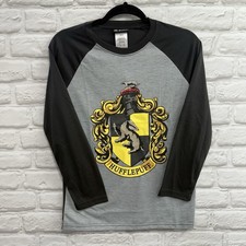 Harry Potter Hufflepuff Pajama Top Unisex Youth 14/16 Pullover Gray Harry Potter