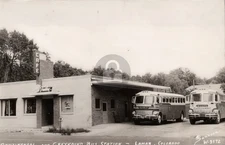 Continental & Greyhound Bus Station Lamar Colorado 1940s Photo Postcard COPY