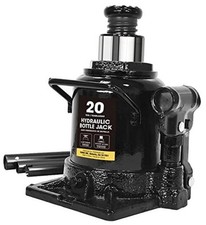 20 Ton 40000 Lbs Torin Hydraulic Stubby Low Profile Car Bottle Jack Black