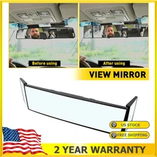 Universal Car Large Vision Interior Rear View Wide Mirror Angle Blindspot pickup