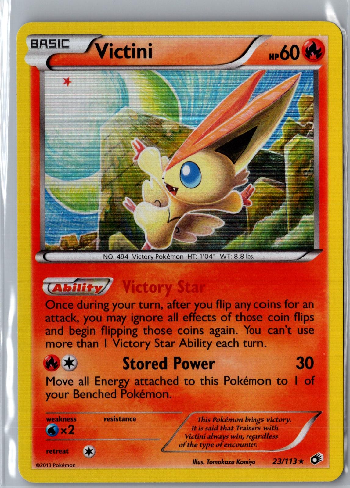 Victini 23/113 Holo Holo Rare Legendary Treasures Pokemon Holo Near Mint