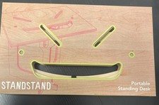 StandStand Portable Standing Desk NEW Wooden Laptop Riser 3-Piece Collapsible