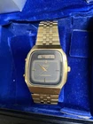 Vintage Seiko Men Gold H556-5039 Quartz Analog Digital Watch New Battery Runs