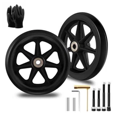 2Pcs 6Inch Replacement Wheelchair Wheels for Walkers  Environmentally Friendly