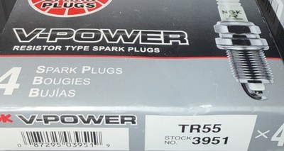NGK V-Power Spark Plugs TR55 3951 For GM Ford Lincoln Mercury Pontiac 4 Pack