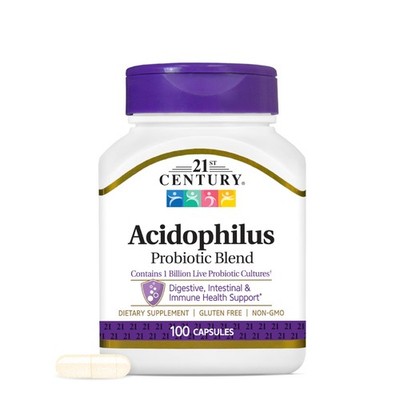 21st Century Acidophilus Probiotic Blend 100 Count (Pack of 1), No Color