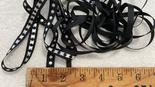 144" Grosgrain 102" Black 42" Polka Dots Crafting Hair Clothing Ribbon 4 YARDS