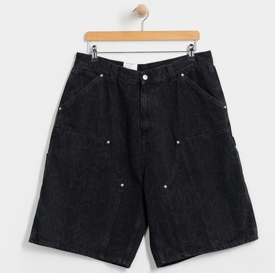 Carhartt WIP OG Double Knee Jeans Shorts | 34 x 32 | black | stone washed |  Sup