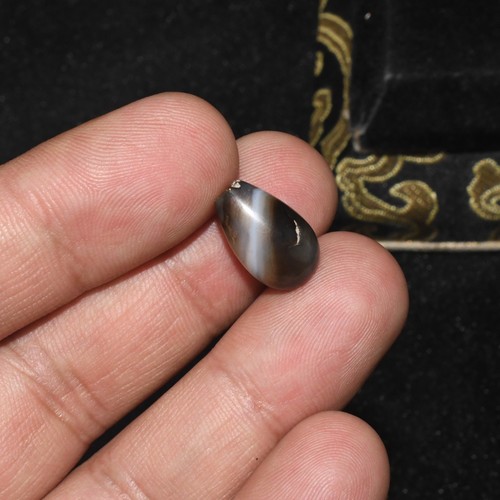 Genuine Ancient Tibetan Himalayan Banded Agate Stone Dzi Bead