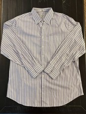 Peter Millar Men's XL Long Sleeve Dress Shirt Button Up 100 Cotton Fathers Day