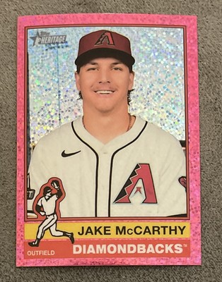 2025 Topps Heritage Chrome Pink Sparkle #473 Jake McCarthy Diamondbacks