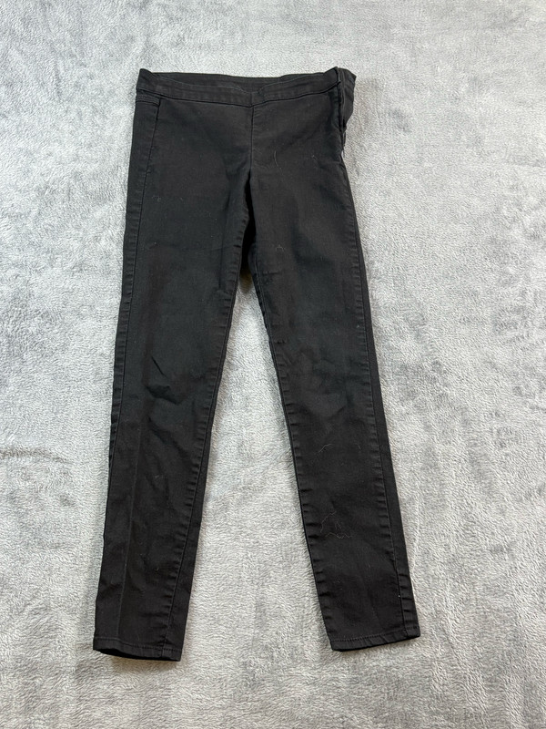 Divided by H&M Jegging Jeans Womens Size 4 Black Denim Stretch Casual Side Zip