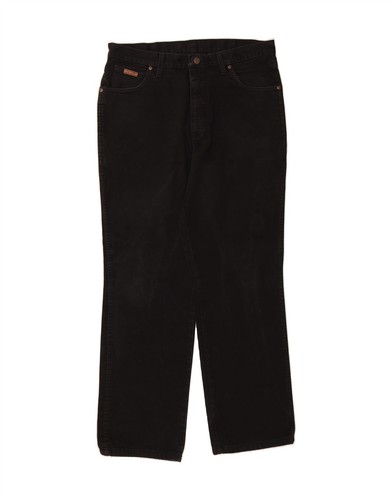 WRANGLER Mens Ohio Straight Jeans W36 L32 Black Cotton AR17