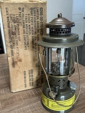 Vintage US ARMY MILITARY Issue GAS LANTERN S.M.P USA 1984 And Box