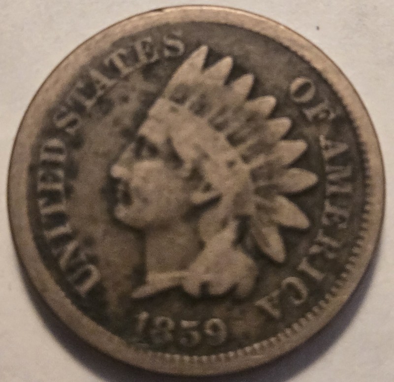 1859 Indian Head Cent Copper Nickel