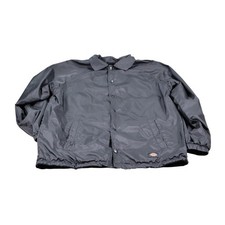 Dickies Jacket Mens S Black Windbreaker Collared Lined Elastic Waist Pockets