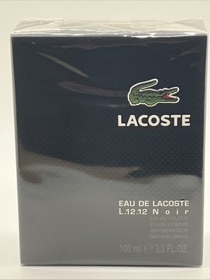 Lacoste L.12.12 Noir EDT 3.3 oz 100ml Men Cologne Eau de Toilette New Sealed