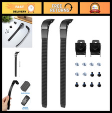 Adjustable Roller Skate Strap Buckles Replacement Parts with Screws - 2 Sets Bla