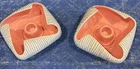 Vintage 1950's Red Wing Pottery Candle Stick Holders Set Textured