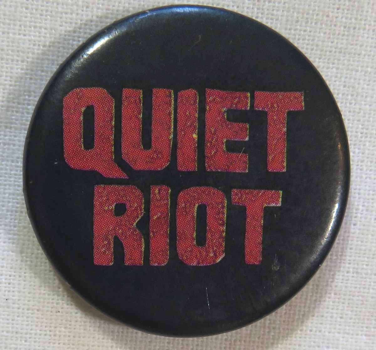Quiet Riot Vintage Button 80's Heavy Metal Logo 1983 Metal Health