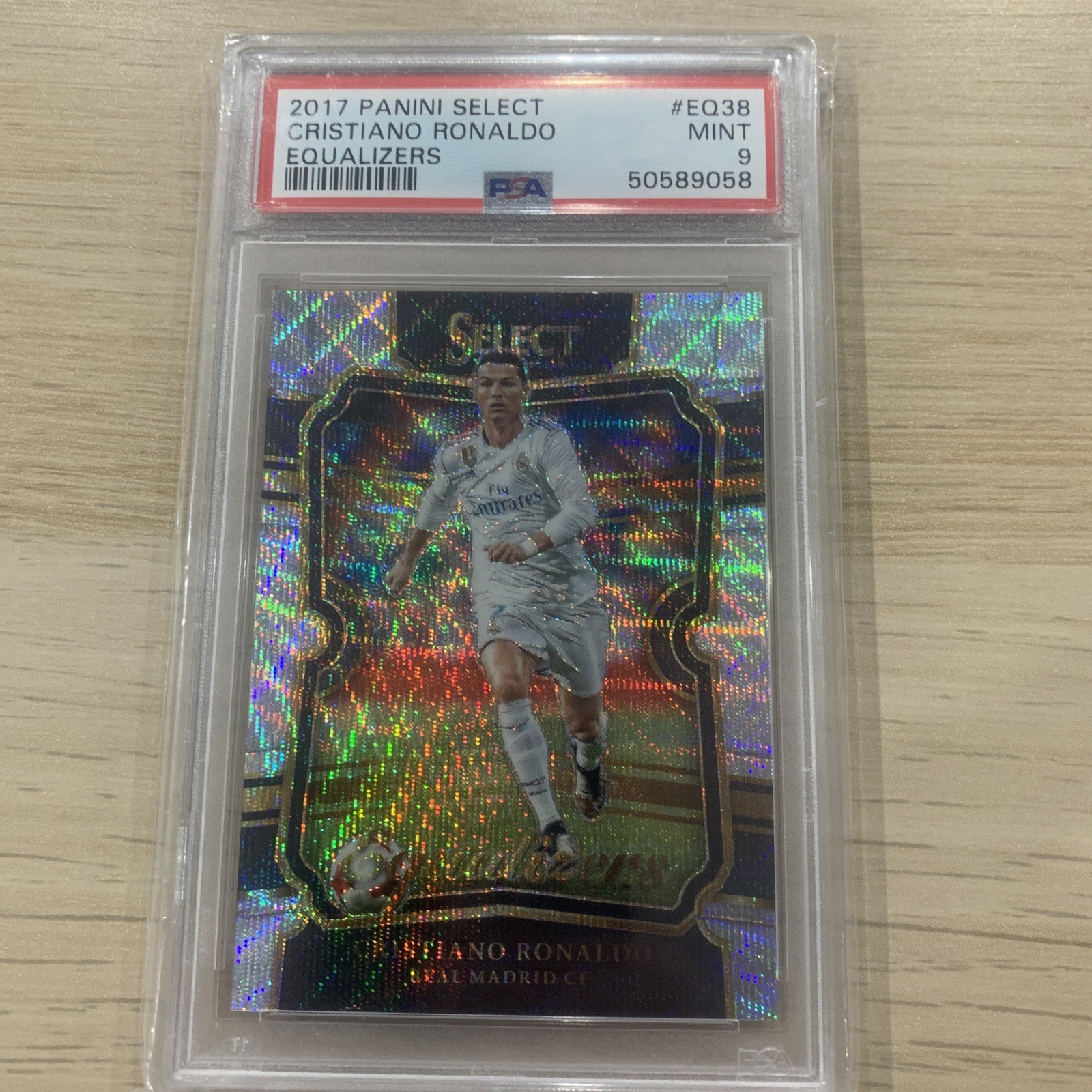 2017-18 Panini Select - Equalizers #EQ-38 Cristiano Ronaldo PSA9