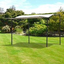 Pergola da Esterno in Acciaio/Poliestere 3x2,5 mt colore Crema VivaGarden