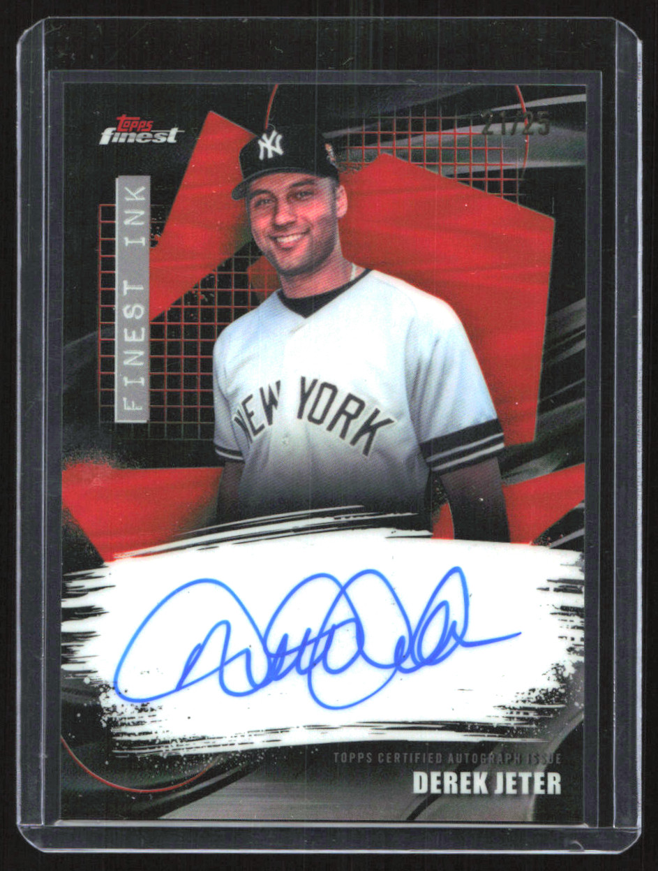 2026 Topps Finest Derek Jeter Auto  /25 Orange Refractor Finest Ink Yankees