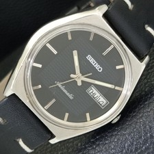 SEIKO AUTOMATIC JAPAN MENS 6309A VINTAGE BLACK COLOR DIAL WATCH a701251-3