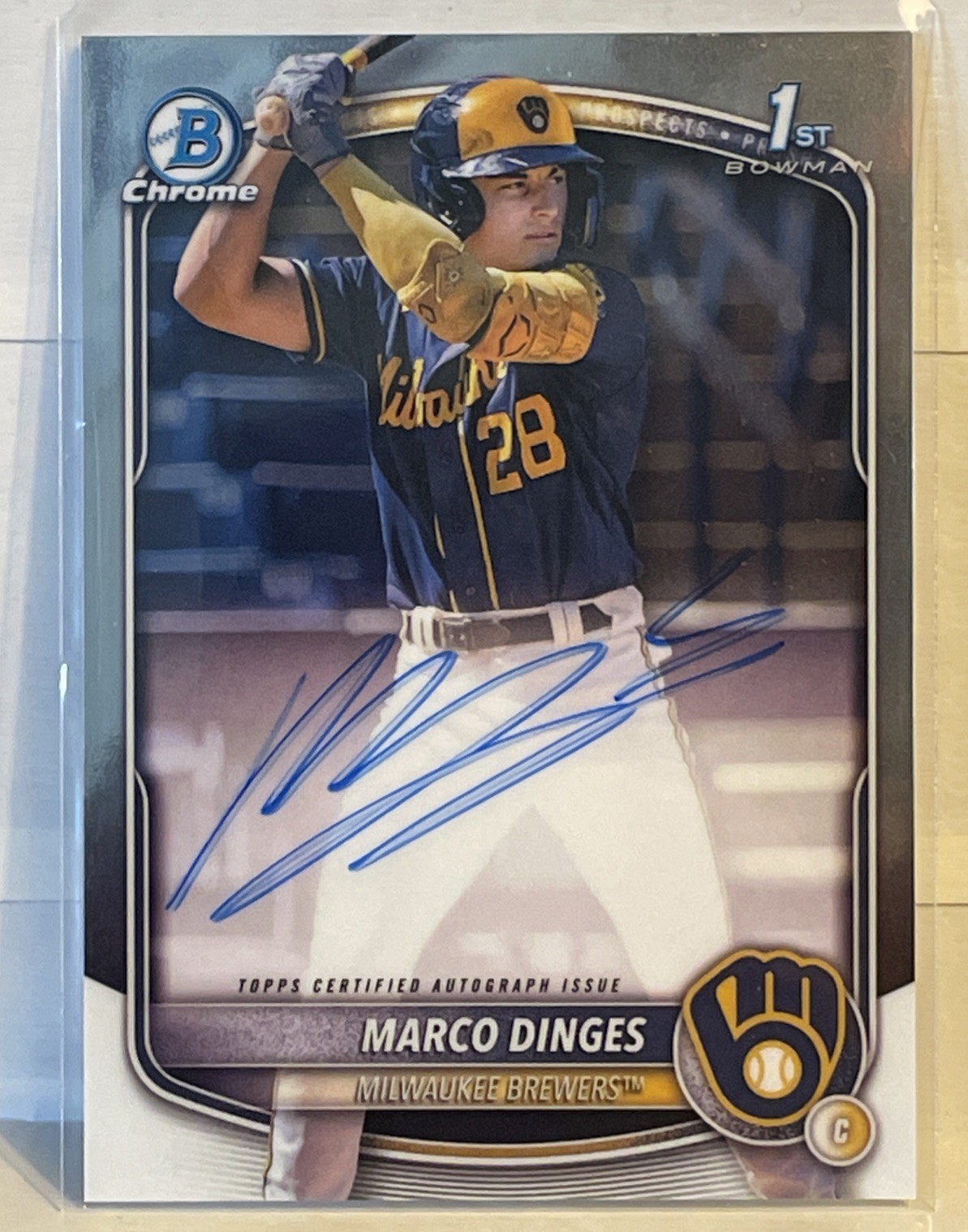 2025 Bowman Chrome 1st Marco Dinges  Auto #CPA-MD-Brewers