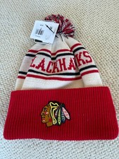 New Fan Favorite Blackhawk Winter Beanie Red, White, Black