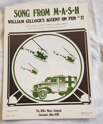 The Song From Mash Sheet Music Vintage Suicide Is Painless Theme Movie TV Song