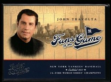 John Travolta 2004 Donruss Leather & Lumber Fans of the Game New York Yankees