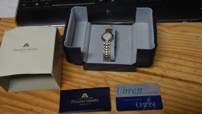 Maurice Lacroix 75416 Damenuhr Farbe Stahl/Gold Quartz mit Fullset Neue Batterie