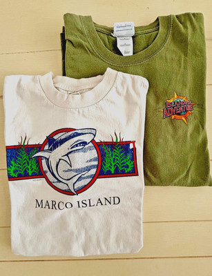 T-Shirts (2), Marco Island, (FL) & Universal's Islands of Adventure, Sz Large