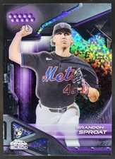 2026 Topps Chrome Black Brandon Sproat Purple Mini-Diamond Refractor /75 RC JE5