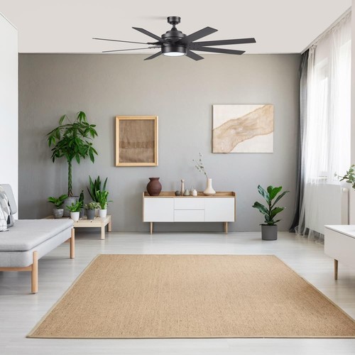 Xerxes, 62 Inch Modern Indoor Ceiling Fan with Lights and Remote Control, Col... - Picture 2 of 9