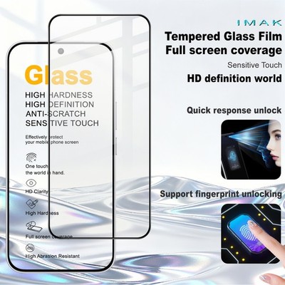 IMAK For vivo S60 5G, Full Coverage Glass Support Fingerprint Unlocking Film