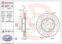 2X Brembo Bremsscheibe Xtra Line - Xtra 09.9574.1X FüR Hyundai Tucson JM Sonata