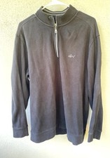 Greg Norman Black Men's 1/4 Zip Mock Neck Pullover Long Sleeve Size XL