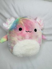 Squishmallow Tinley The Rainbow Tie-Dye Axolo...