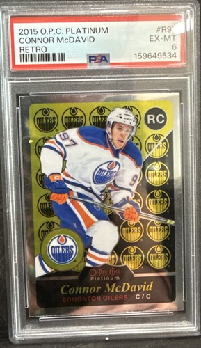 2015 O-PEE-CHEE PLATINUM RETRO #R97 CONNOR McDAVID RC PSA 6